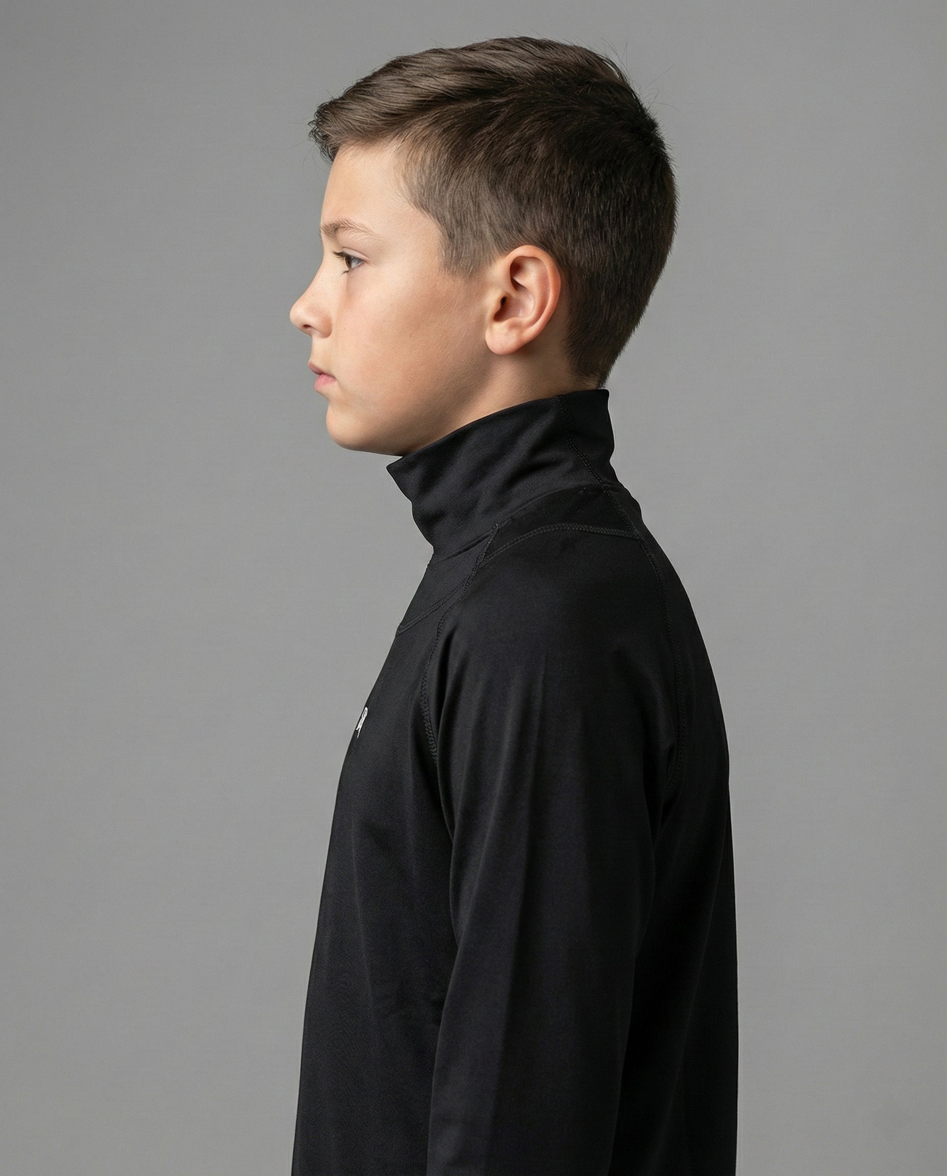 A9 COMPRESSION LONG-SLEEVE NECK GUARD TOP (JUNIOR)